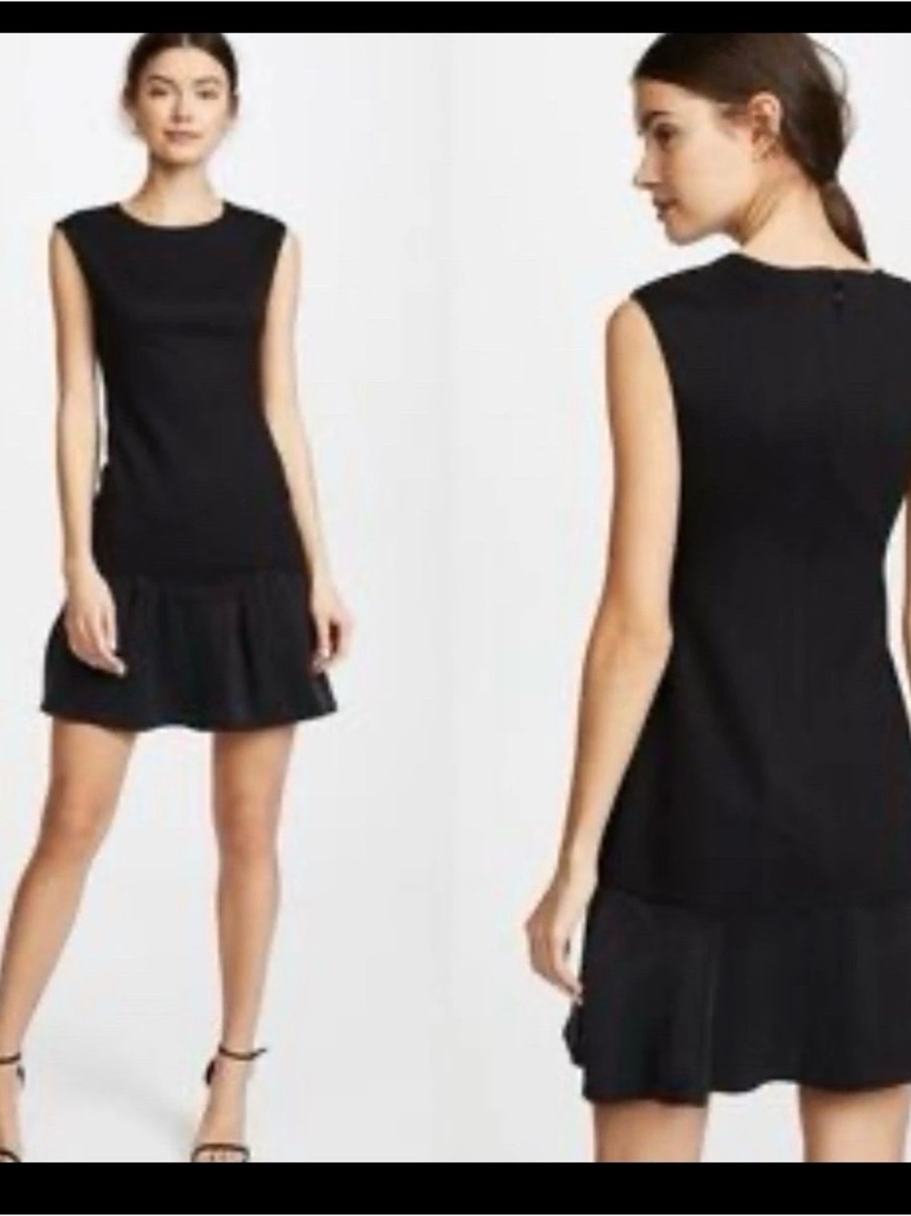 REBECCA TAYLOR "STACY" SLEEVELESS KNIT BLACK DRESS SIZE 2 $325